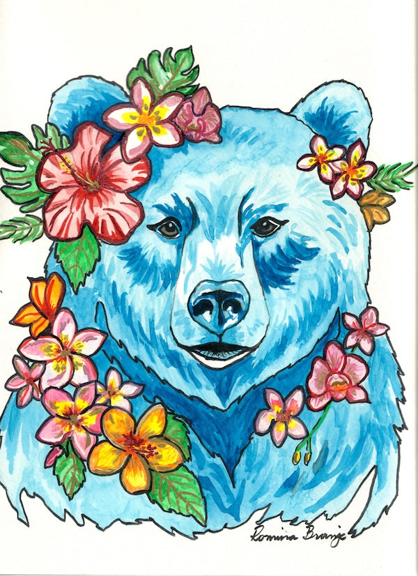 Blue Aloha Bear ORIGINAL