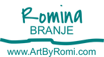 Romina Branje watercolor Painting and Greeting Card by ArtByRomi logo