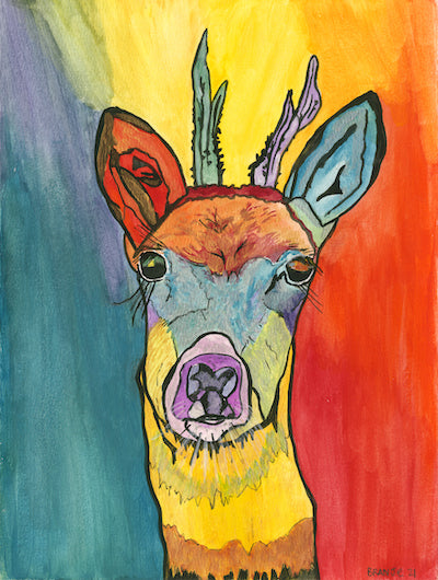 Conspicuous Deer Greeting Card