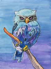Load image into Gallery viewer, The Blue Owl Greeting Card
