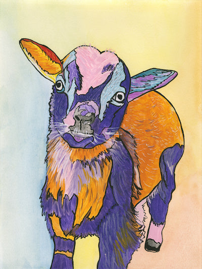 Baby Goat Greeting Card