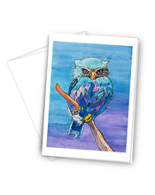 Load image into Gallery viewer, The Blue Owl Greeting Card
