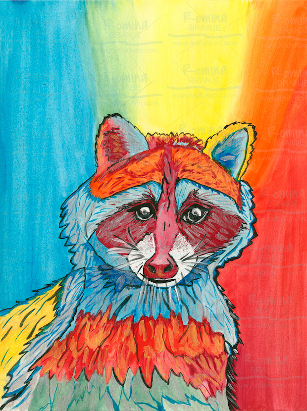 Colorful Raccoon ORIGINAL