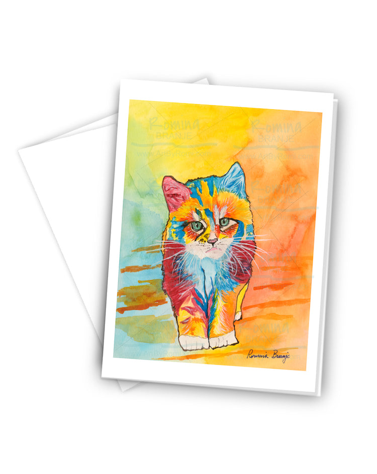 Rainbow Kitty Greeting Card