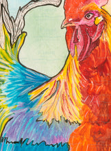 Load image into Gallery viewer, Rainbow Rooster Greeting Card
