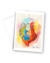 Load image into Gallery viewer, Rainbow Rooster Greeting Card
