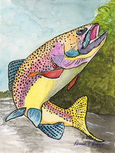 Load image into Gallery viewer, Rainbow Trout Greeting Card
