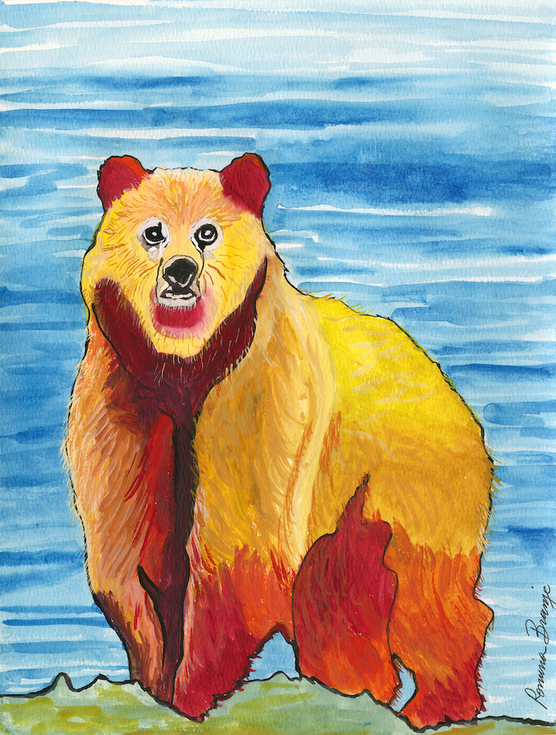 Red Bear Greeting Card
