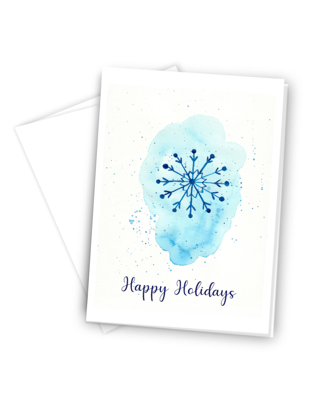 Blue Snowflake Holiday Greeting Card