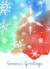 Load image into Gallery viewer, Color Snowflakes Holiday Greeting Card
