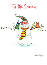Load image into Gallery viewer, Snowman and Friends Holidays Greeting Card
