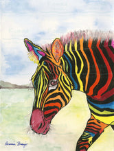 Load image into Gallery viewer, Zebra Greeting Card
