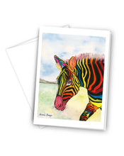 Load image into Gallery viewer, Zebra Greeting Card

